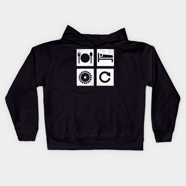 woodworking Kids Hoodie by Circle Project